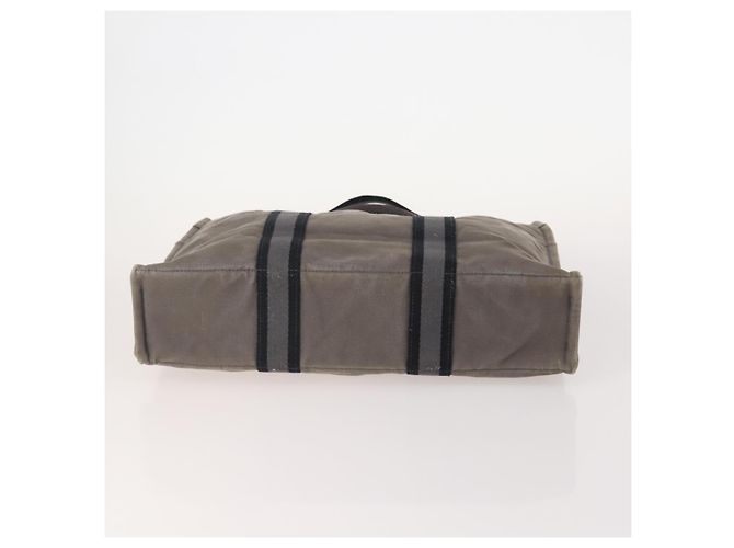 Hermès Borsa Fourre Tout HERMES in cotone 4 Set Nero Rosso grigio Autentico ti3922 Marrone - vista 12