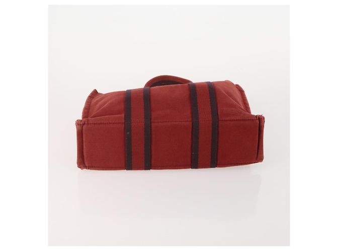 Hermès Borsa Fourre Tout HERMES in cotone 4 Set Nero Rosso grigio Autentico ti3922 Marrone - vista 18