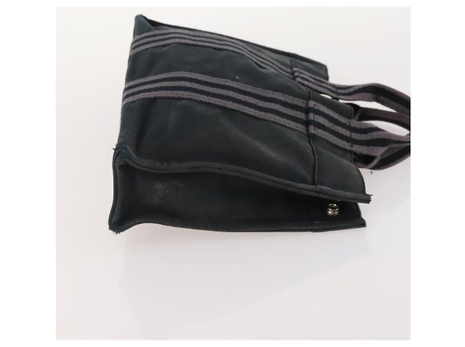 Hermès Borsa Fourre Tout HERMES in cotone 4 Set Nero Rosso grigio Autentico ti3922 Marrone - vista 22