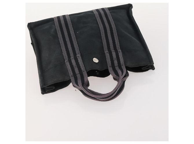Hermès Borsa Fourre Tout HERMES in cotone 4 Set Nero Rosso grigio Autentico ti3922 Marrone - vista 23
