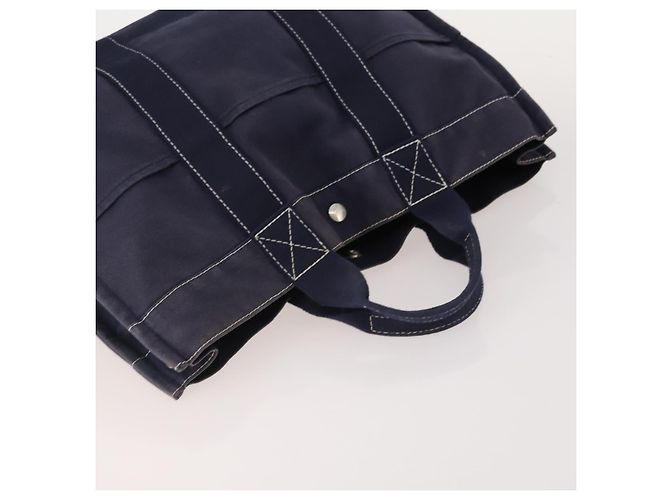 Hermès Borsa Fourre Tout HERMES in cotone 4 Set Nero Rosso grigio Autentico ti3922 Marrone - vista 5