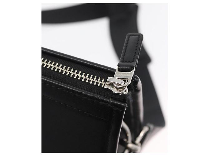 Borsa Business BURBERRY in Nylon 2way Nero Argento Auth 182417 - vista 10