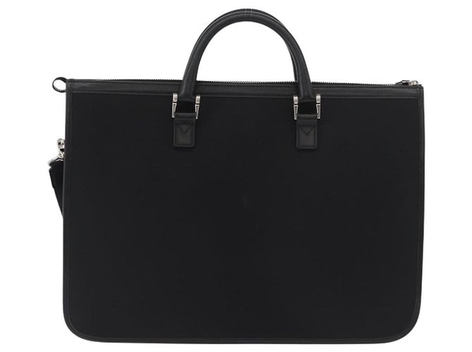 Borsa Business BURBERRY in Nylon 2way Nero Argento Auth 182417 - vista 2