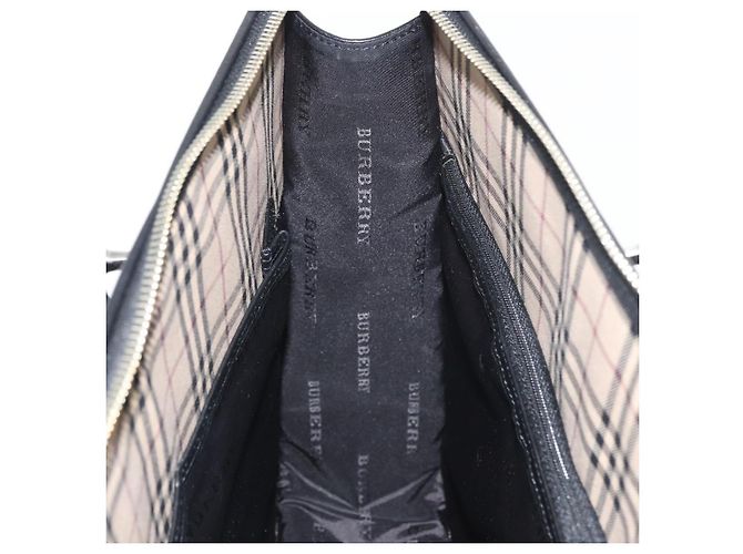 Borsa Business BURBERRY in Nylon 2way Nero Argento Auth 182417 - vista 20