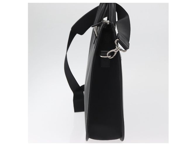 Borsa Business BURBERRY in Nylon 2way Nero Argento Auth 182417 - vista 4