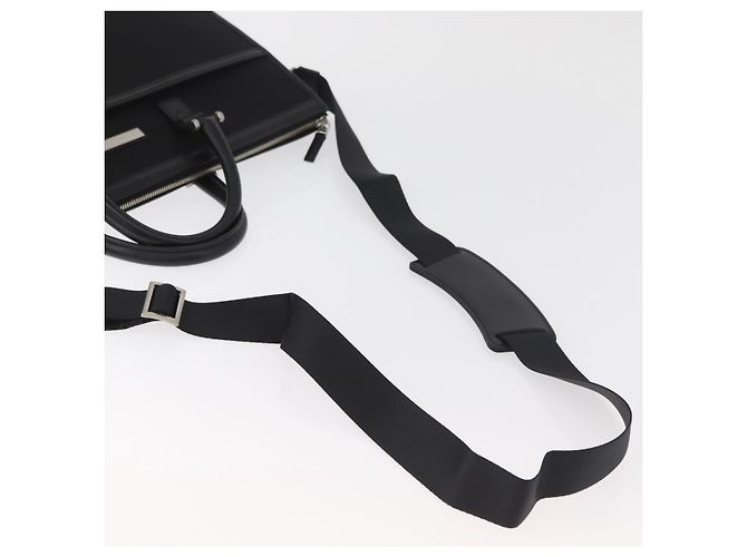 Borsa Business BURBERRY in Nylon 2way Nero Argento Auth 182417 - vista 8