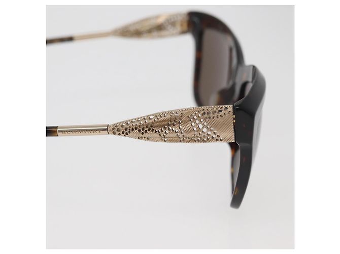 Gafas de sol BURBERRY Tortoise de plástico Brown Auth BA13227 Castaño - vista 6