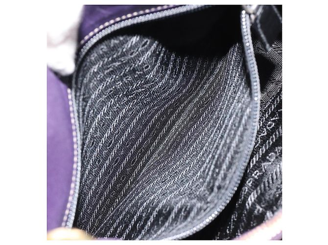 Borsa a Spalla con Catena PRADA in Pelle Viola e Oro Auth 171280V D'oro Porpora - vista 21