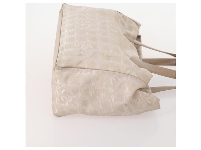 CHANEL Neue Travel Line Tote Bag Nylon 4 Set Beige CC Auth ti3920 - Ansicht 10