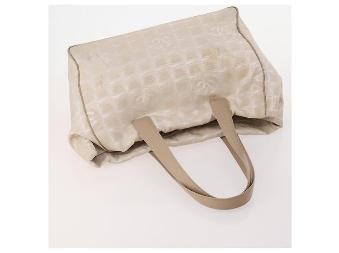 CHANEL Neue Travel Line Tote Bag Nylon 4 Set Beige CC Auth ti3920 - Ansicht 11