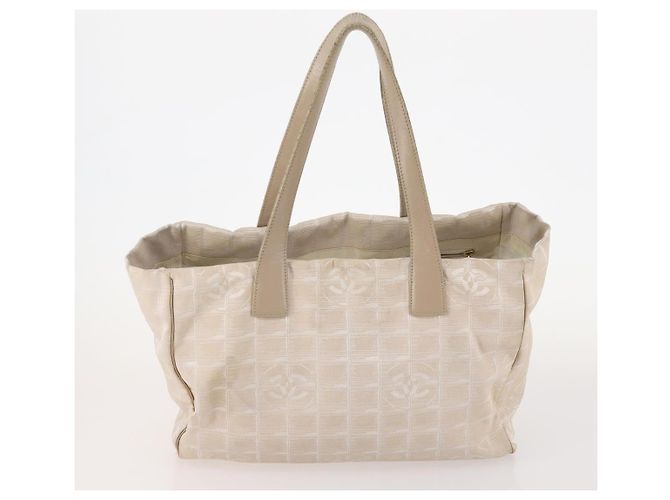 CHANEL Neue Travel Line Tote Bag Nylon 4 Set Beige CC Auth ti3920 - Ansicht 15