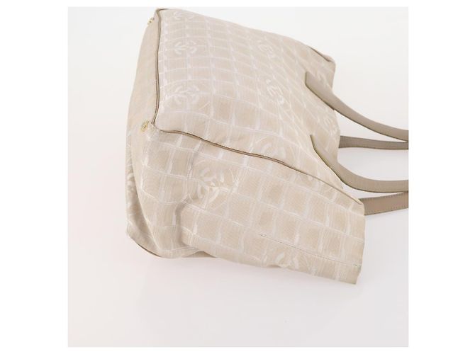 CHANEL Neue Travel Line Tote Bag Nylon 4 Set Beige CC Auth ti3920 - Ansicht 16