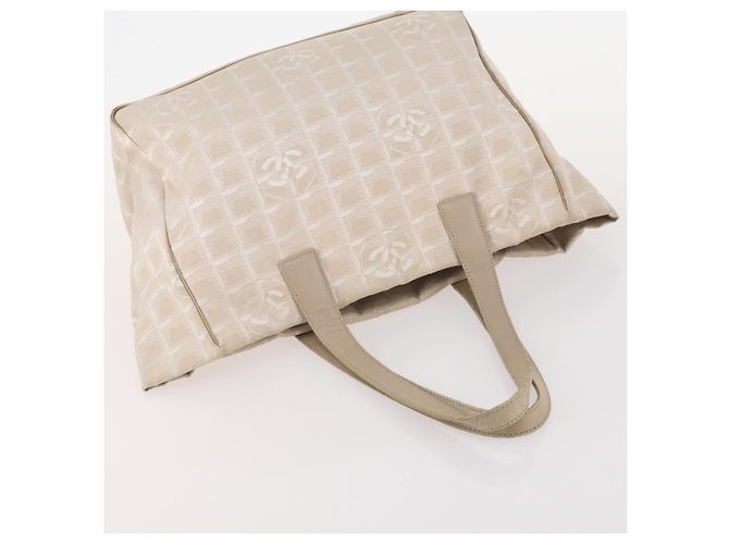 CHANEL Neue Travel Line Tote Bag Nylon 4 Set Beige CC Auth ti3920 - Ansicht 17