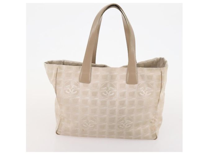 CHANEL Neue Travel Line Tote Bag Nylon 4 Set Beige CC Auth ti3920 - Ansicht 20