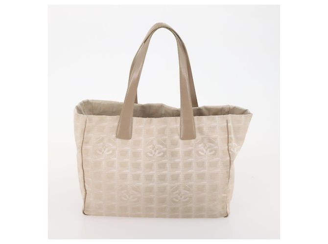 CHANEL Neue Travel Line Tote Bag Nylon 4 Set Beige CC Auth ti3920 - Ansicht 21