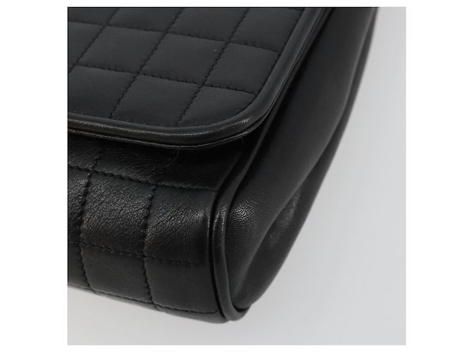 Céline Borsa a Spalla con Catena CELINE in Pelle Nera e Oro Auth 182421V Nero D'oro - vista 8