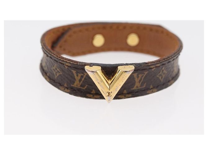 LOUIS VUITTON Monogram Charm metal 2 Set Gold LV Auth BA13247 D'oro Monogramma - vista 2