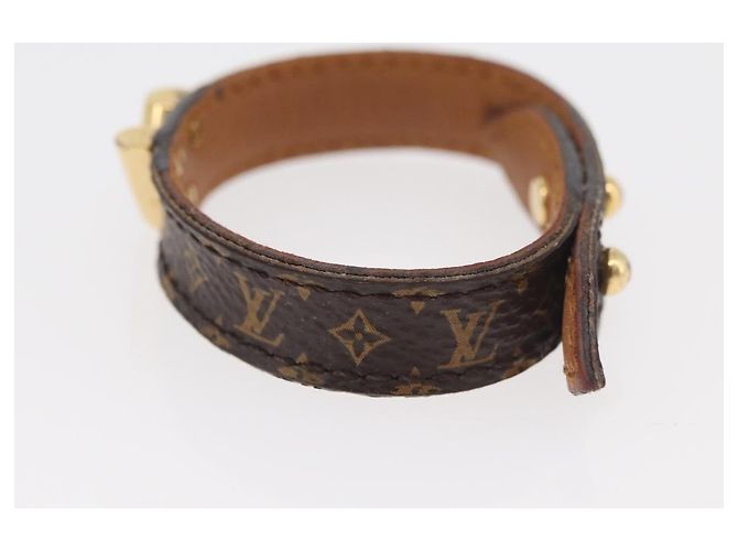 LOUIS VUITTON Monogram Charm metal 2 Set Gold LV Auth BA13247 D'oro Monogramma - vista 4