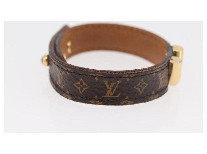 LOUIS VUITTON Monogram Charm metal 2 Set Gold LV Auth BA13247 D'oro Monogramma - vista 5