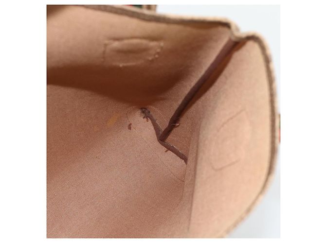 Borsa Tote GUCCI GG Supreme Web Sherry Line PVC Beige 41 004 4465 Auth 181984 - vista 17