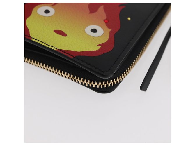 LOEWE Studio Ghibli Howl's Moving Castle Portafoglio in pelle Nero Auth 167387SM D'oro - vista 14