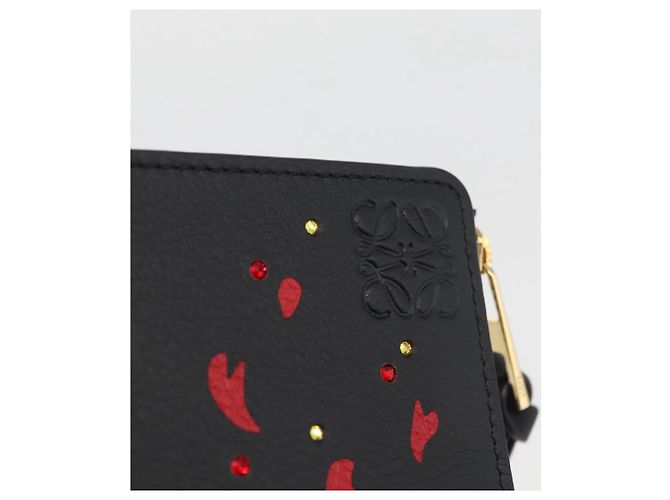 LOEWE Studio Ghibli Howl's Moving Castle Portafoglio in pelle Nero Auth 167387SM D'oro - vista 18
