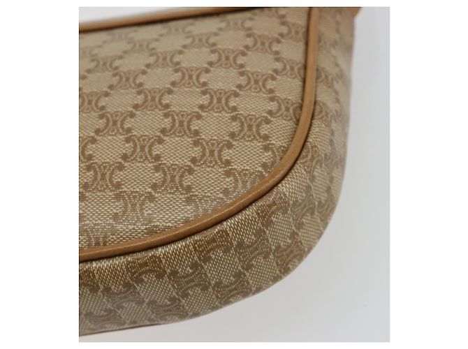 Céline Borsa a tracolla CELINE Macadam Canvas PVC Pelle Beige Oro Auth BA13205 D'oro - vista 15