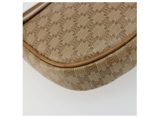 Céline Borsa a tracolla CELINE Macadam Canvas PVC Pelle Beige Oro Auth BA13205 D'oro - vista 16