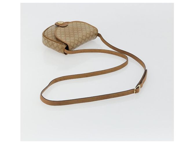 Céline Borsa a tracolla CELINE Macadam Canvas PVC Pelle Beige Oro Auth BA13205 D'oro - vista 7