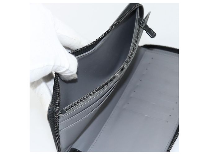 LOUIS VUITTON Monogram Shadow Zippy Wallet Vertical Gray M81384 LV Auth 181734A Marrone - vista 10