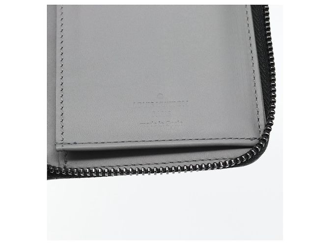LOUIS VUITTON Monogram Shadow Zippy Wallet Vertical Gray M81384 LV Auth 181734A Marrone - vista 17