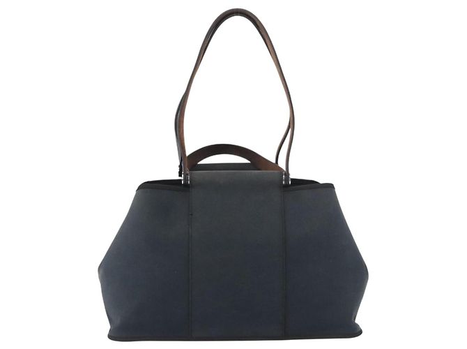 Hermès Borsa HERMES Cabak Elan in tela Silver Navy Auth 180754 Argento Blu navy - vista 2