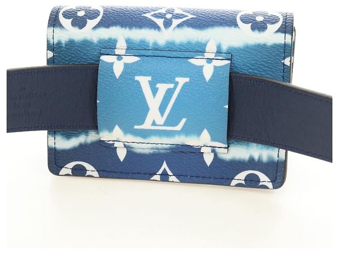 LOUIS VUITTON Monogram Escal Gürtel 37.6" Blue M0253W LV Auth 181468SM Blau Monogramm - Ansicht 14