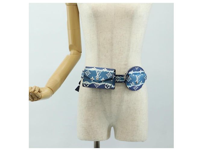LOUIS VUITTON Monogram Escal Gürtel 37.6" Blue M0253W LV Auth 181468SM Blau Monogramm - Ansicht 25