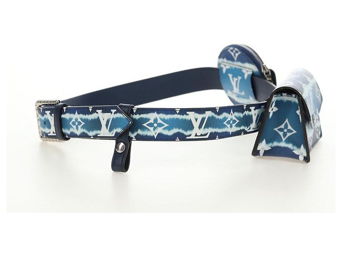 LOUIS VUITTON Monogram Escal Gürtel 37.6" Blue M0253W LV Auth 181468SM Blau Monogramm - Ansicht 4