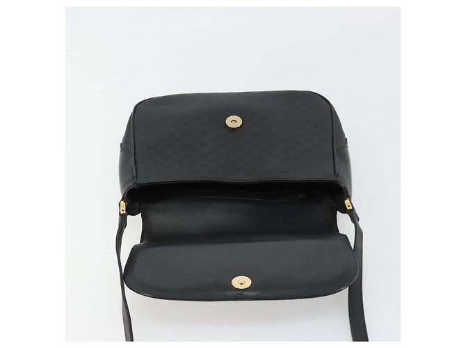 Borsa GUCCI Micro GG Supreme Web Sherry Line in PVC Nero 001 115 0914 Auth 182409 D'oro - vista 15