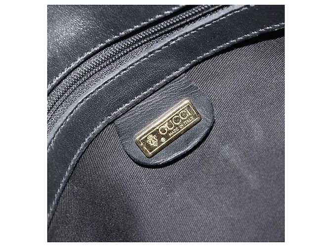 Borsa GUCCI Micro GG Supreme Web Sherry Line in PVC Nero 001 115 0914 Auth 182409 D'oro - vista 16