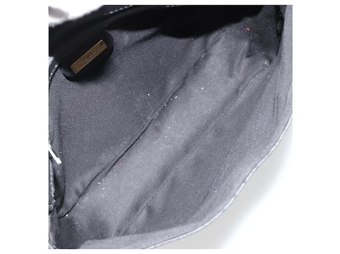 Borsa GUCCI Micro GG Supreme Web Sherry Line in PVC Nero 001 115 0914 Auth 182409 D'oro - vista 17