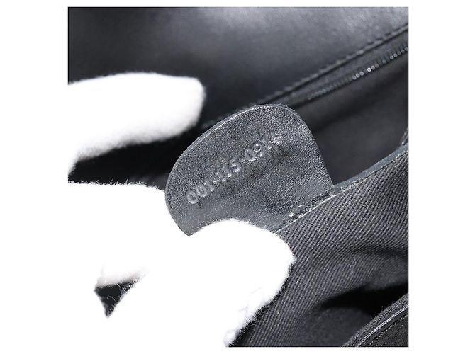 Borsa GUCCI Micro GG Supreme Web Sherry Line in PVC Nero 001 115 0914 Auth 182409 D'oro - vista 22