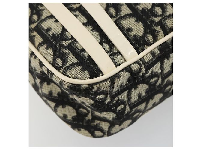 Borsa a tracolla Christian Dior Trotter Canvas PVC Nero Argento Auth 180010 - vista 11