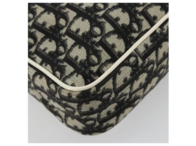 Borsa a tracolla Christian Dior Trotter Canvas PVC Nero Argento Auth 180010 - vista 13