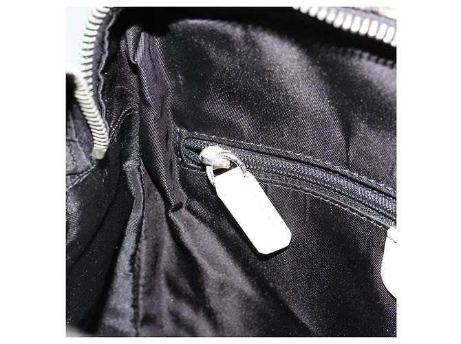 Borsa a tracolla Christian Dior Trotter Canvas PVC Nero Argento Auth 180010 - vista 19