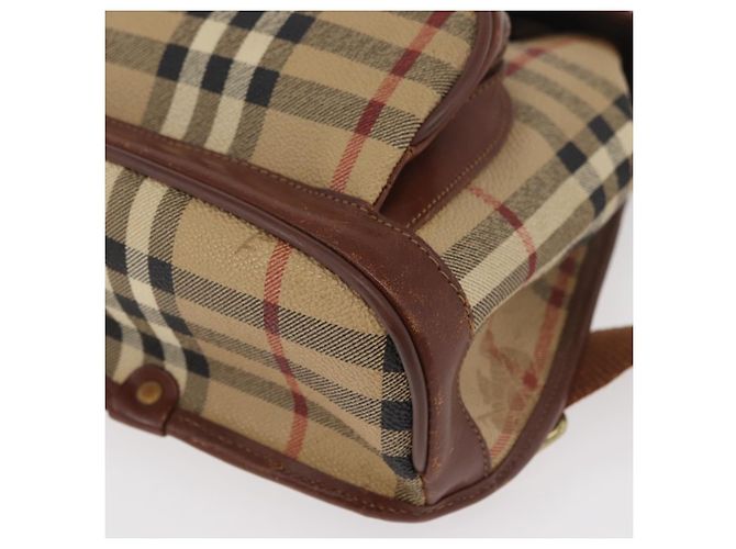 Zaino Burberrys Nova Check PVC Beige Oro Auth BA13204 D'oro - vista 15