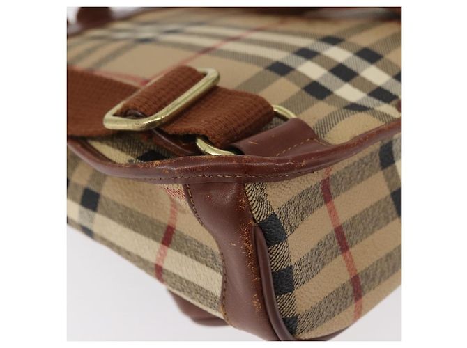 Zaino Burberrys Nova Check PVC Beige Oro Auth BA13204 D'oro - vista 16