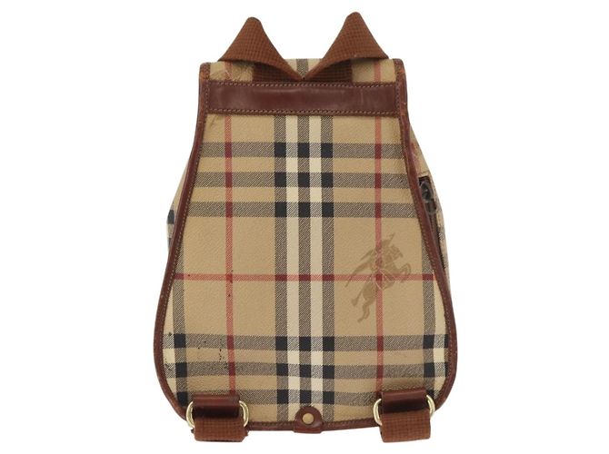 Zaino Burberrys Nova Check PVC Beige Oro Auth BA13204 D'oro - vista 2