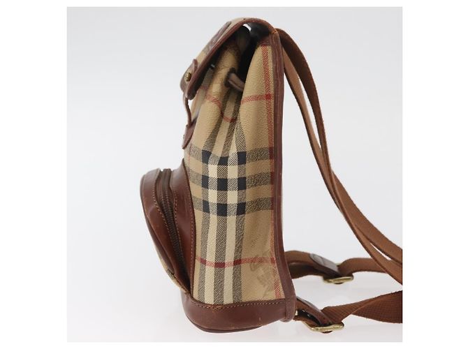 Zaino Burberrys Nova Check PVC Beige Oro Auth BA13204 D'oro - vista 3