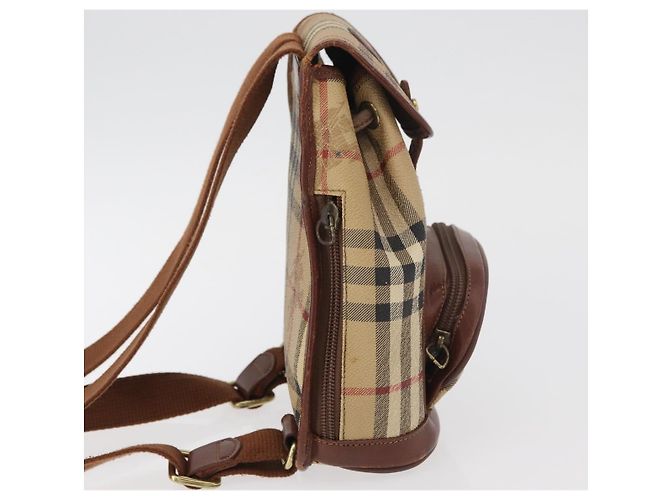 Zaino Burberrys Nova Check PVC Beige Oro Auth BA13204 D'oro - vista 4