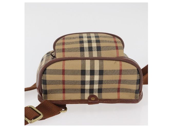 Zaino Burberrys Nova Check PVC Beige Oro Auth BA13204 D'oro - vista 5