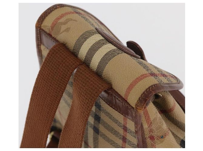 Zaino Burberrys Nova Check PVC Beige Oro Auth BA13204 D'oro - vista 6