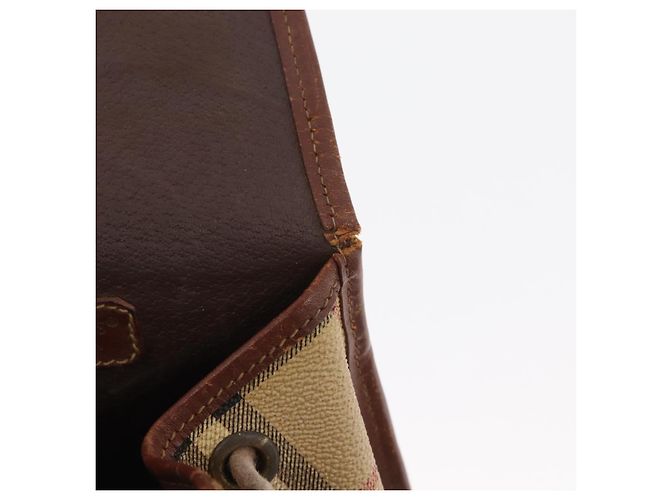 Zaino Burberrys Nova Check PVC Beige Oro Auth BA13204 D'oro - vista 9